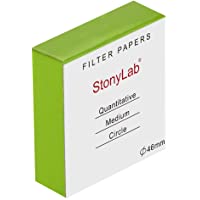 stonylab Círculos de Papel de Filtro Cuantitativo- Papel de Filtro de Celulosa de 46mm de Diámetro con Velocidad de…
